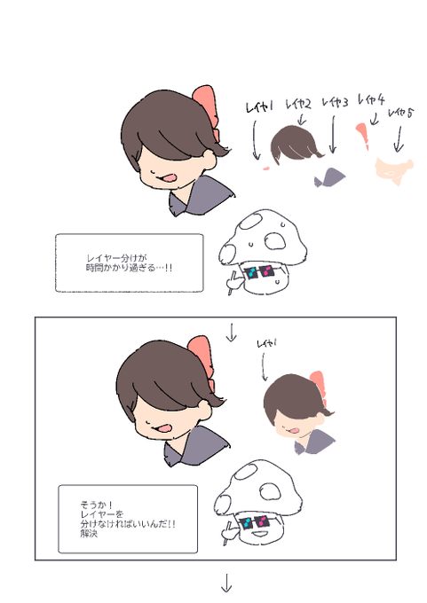 レイヤー分けで塗りに時間がかかるのを解決した超解決法 