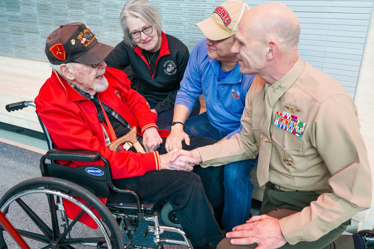 In commemoration of Iwo Jima Day we recognize four Marine veterans of the Battle of Iwo Jima, including one of only two surviving WWII Marine Raiders, who visited the National Museum of the Marine Corps last week. 🇺🇸 Read more on our FB & IG: @usmcmuseum