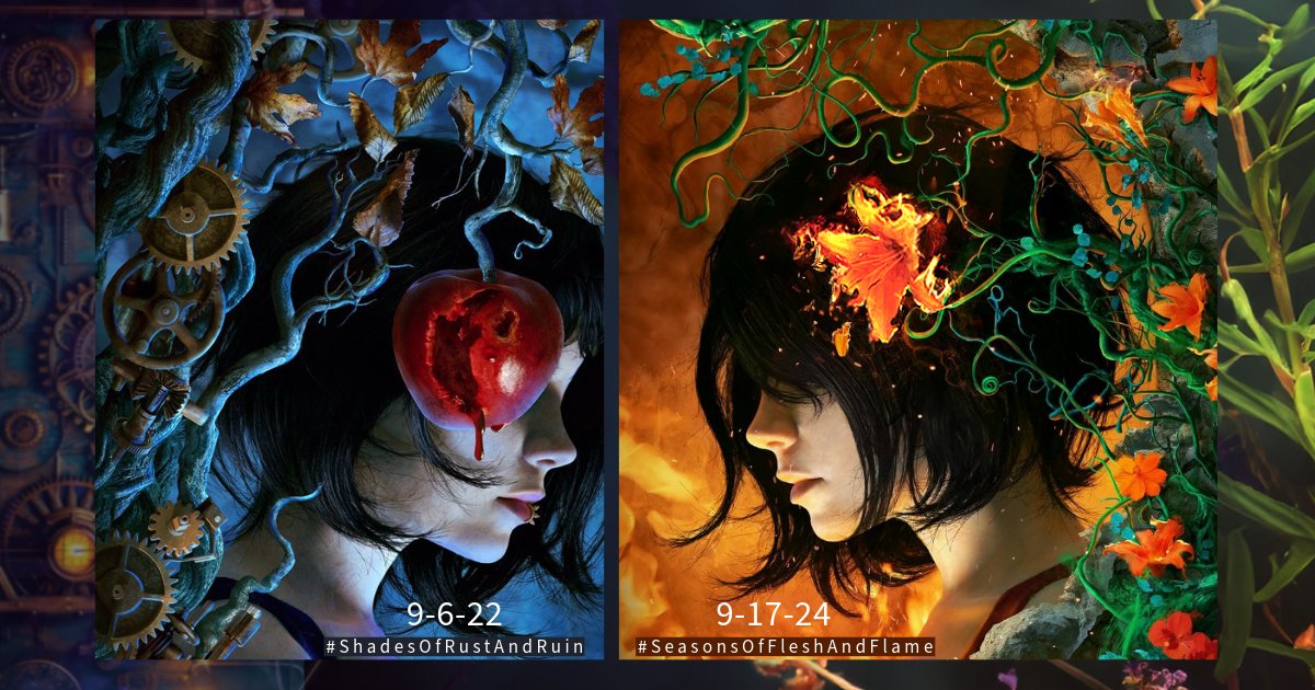 aghowardwrites's tweet photo. Going to drop these two beauties right here, for anyone who hasn't seen them side by side... #seasonsoffleshandflame #shadesofrustandruin https://t.co/AGFHHMN0I6