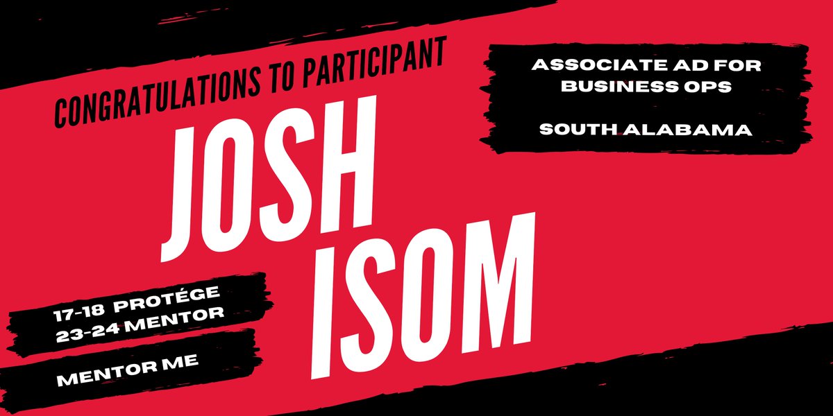 MentorMeCABMA's tweet photo. Congratulations to program alum, current participant &amp; @CABMA_Athletics 3rd VP, @JoshIsom_10 on his big news with @SouthAlabama! https://t.co/JKdkCPMYdT