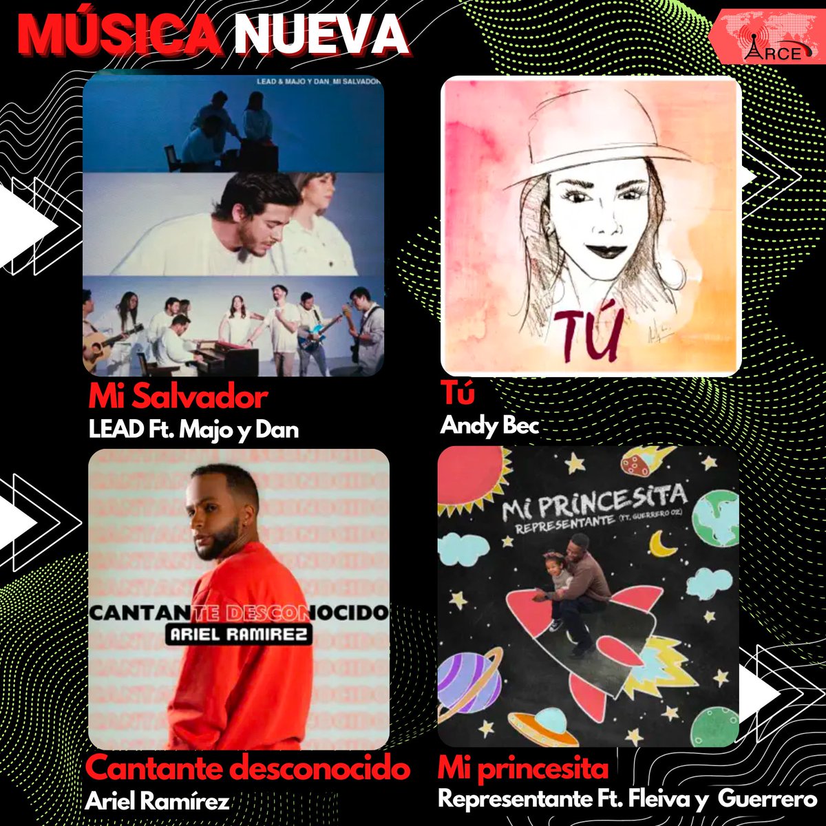 ARCEoficial's tweet photo. 🎵 La semana pasada se lanzaron: 20 sencillos y 10 videoclips en la industria musical cristiana en español! 

👉 Con lanzamientos de: @majoydan, @kikepavon, @ingridrosario, y más.

🎙 Ya suenan en nuestras radios miembros.
__________________
#IndustriaMusical  #MusicaCristiana https://t.co/KnuR2N4rsL