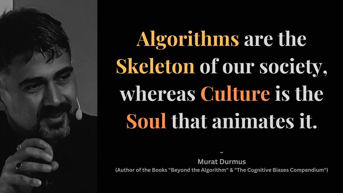 CEO_AISOMA's tweet photo. A big challenge
The key lies in ensuring that algorithms are designed and implemented in a way sensitive to cultural nuances and that culture evolves in a manner that does not reject the benefits of structured algorithms.
#AI #culture #society #algorithms #MindfulAI https://t.co/zoUisknYch