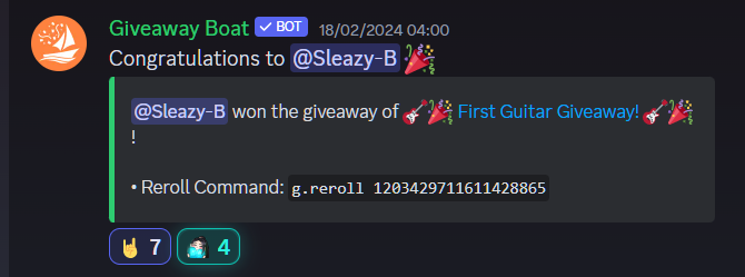 Good Day, Double Treble! 🎸

We're thrilled to announce that we've already had a winner in our First Real Life Guitar Giveaway! 🌟

Congratulations, <a href="/Beaz63/">XRPSleazyB</a>, for winning our first real-life guitar giveaway! 🤘 A true Rock God of our community! 🎉

Thank you for your support and
