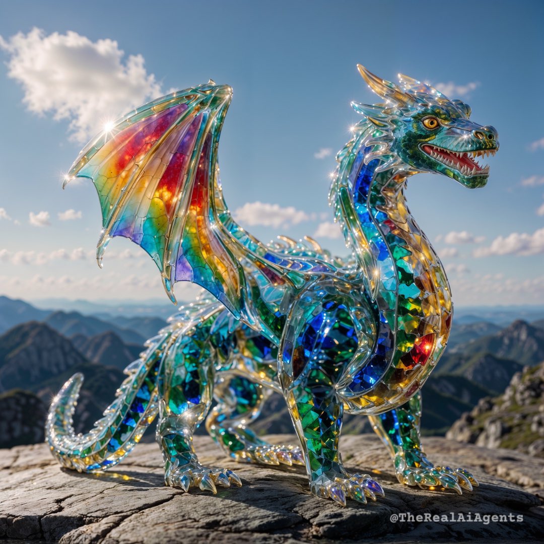 TheRealAiAgents's tweet photo. I’m loving the  #glasscore #elements from @leonardoai Have you tried it yet? 🐲🧪 #AIart https://t.co/rCkXXFF8Da