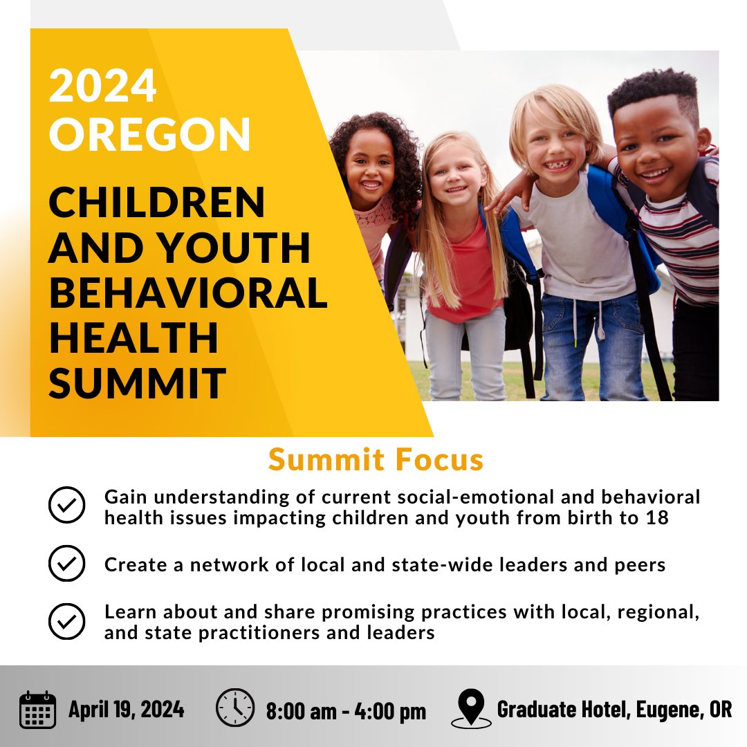 Registration is open now for the 2024 Children and Youth Behavioral Health Summit on Friday, April 19!
Reserve your spot today:
unitedwaylane.org/events-calenda…
This event is proudly hosted by the Coalition of Oregon School Administrators and United Way of Lane County.