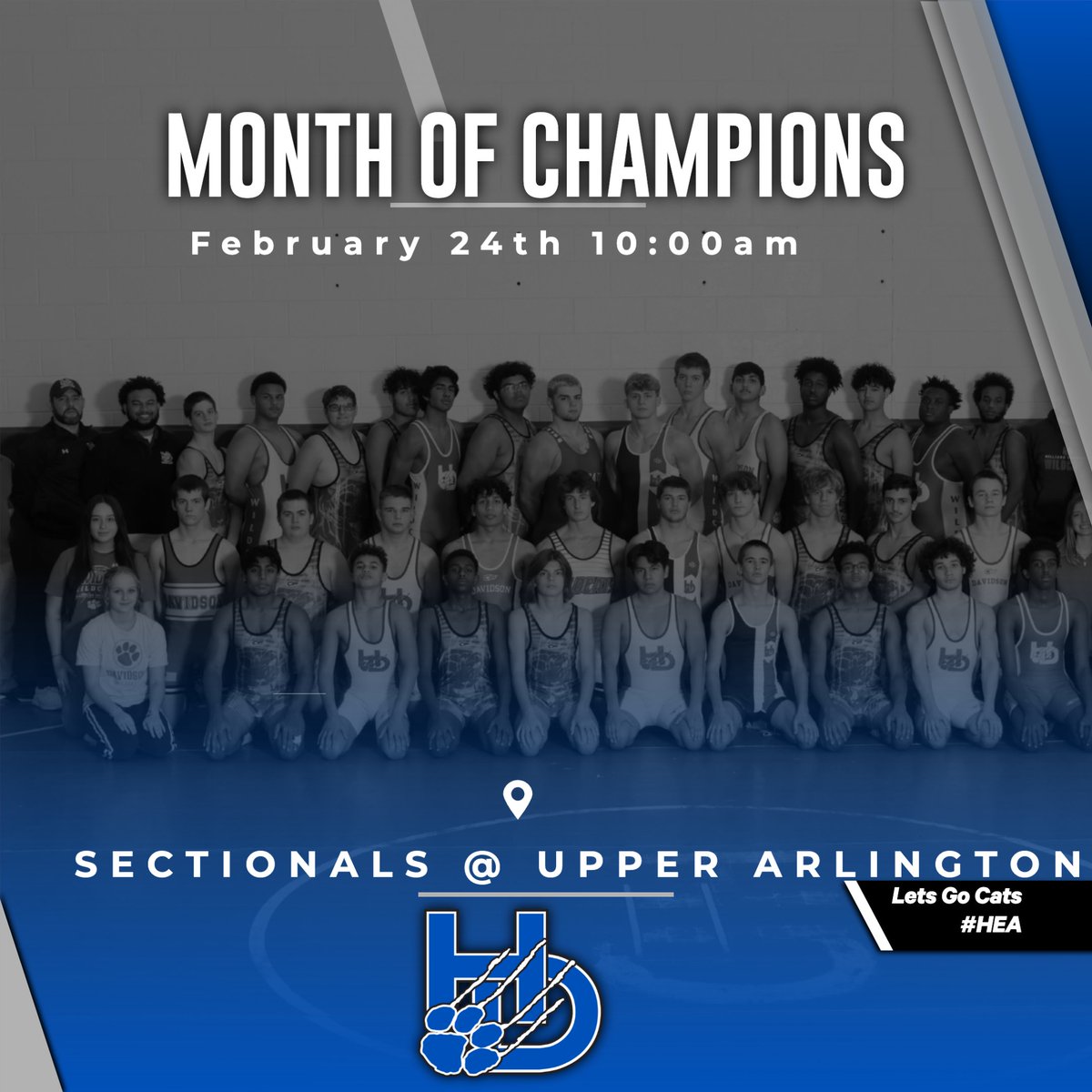 HD_CatsWrestle's tweet image. The month of champions is here ! Where are you going to be in 3 weeks ? #WHYNOTYOU