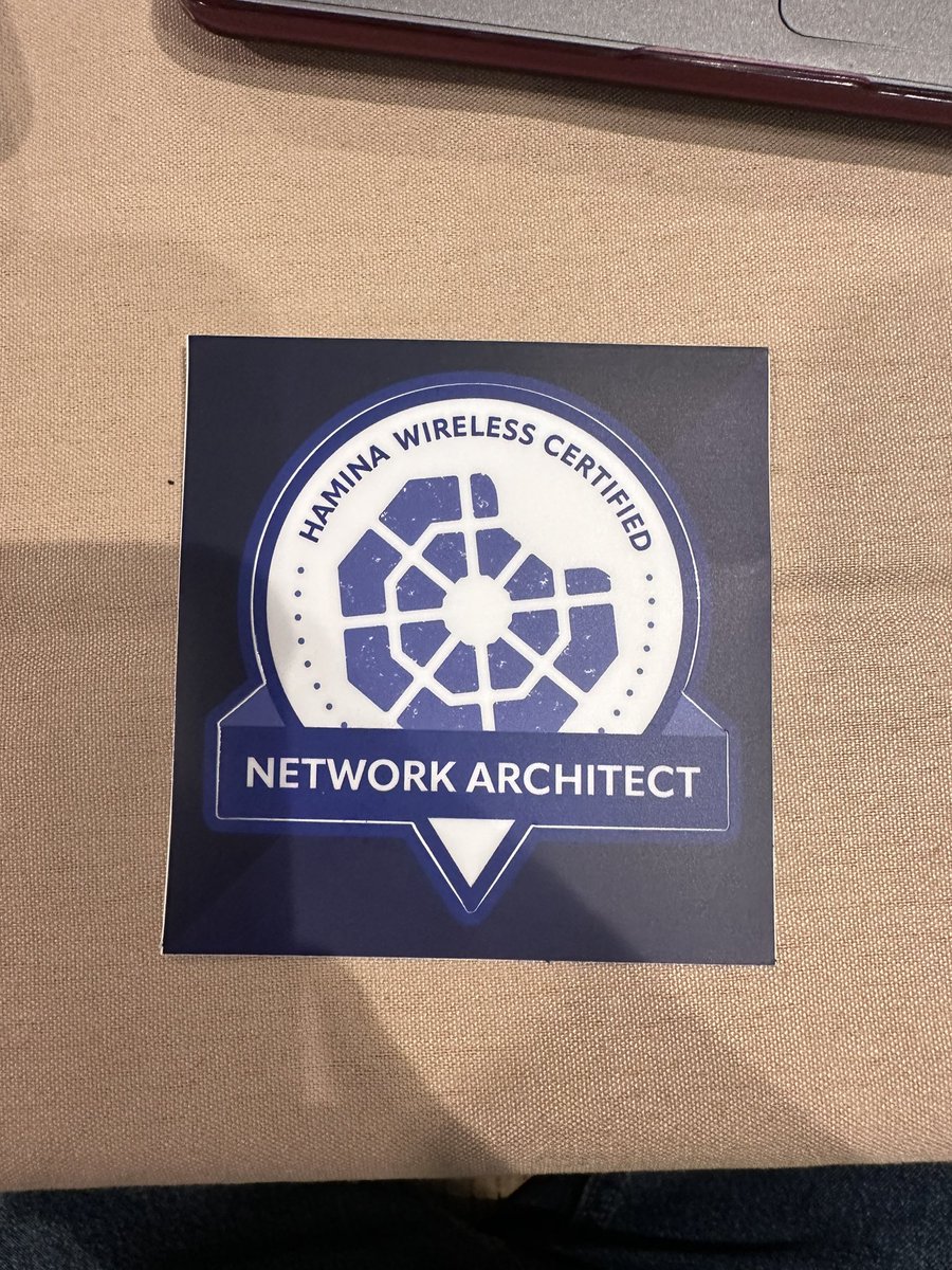allyncrowe's tweet image. Boom @HaminaWireless certified. This #WirelessNetworking thing might work out for me still. Thanks to @MackenzieWiFi for a fantastic class!

#WLPC
