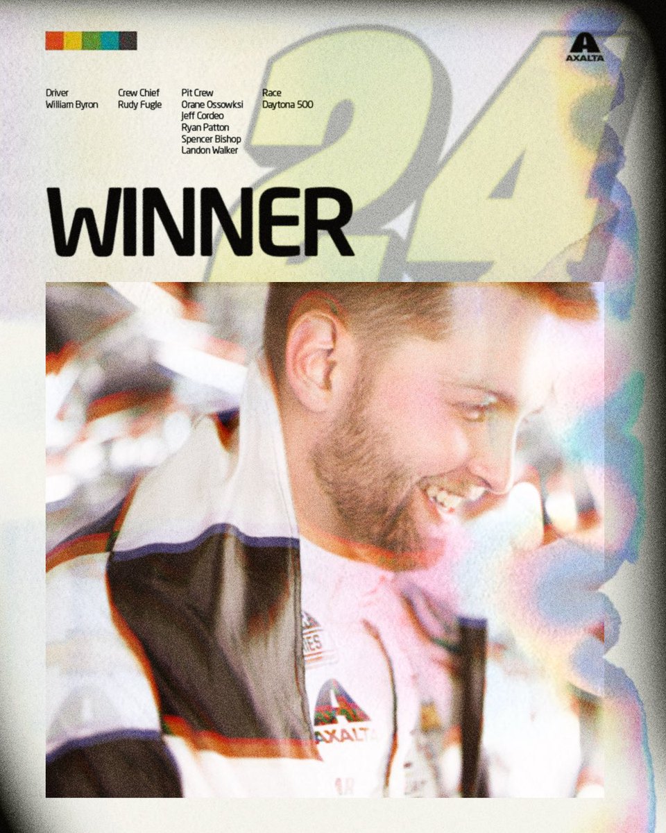 WILLIAM BYRON IS A DAYTONA 500 CHAMPION ‼️