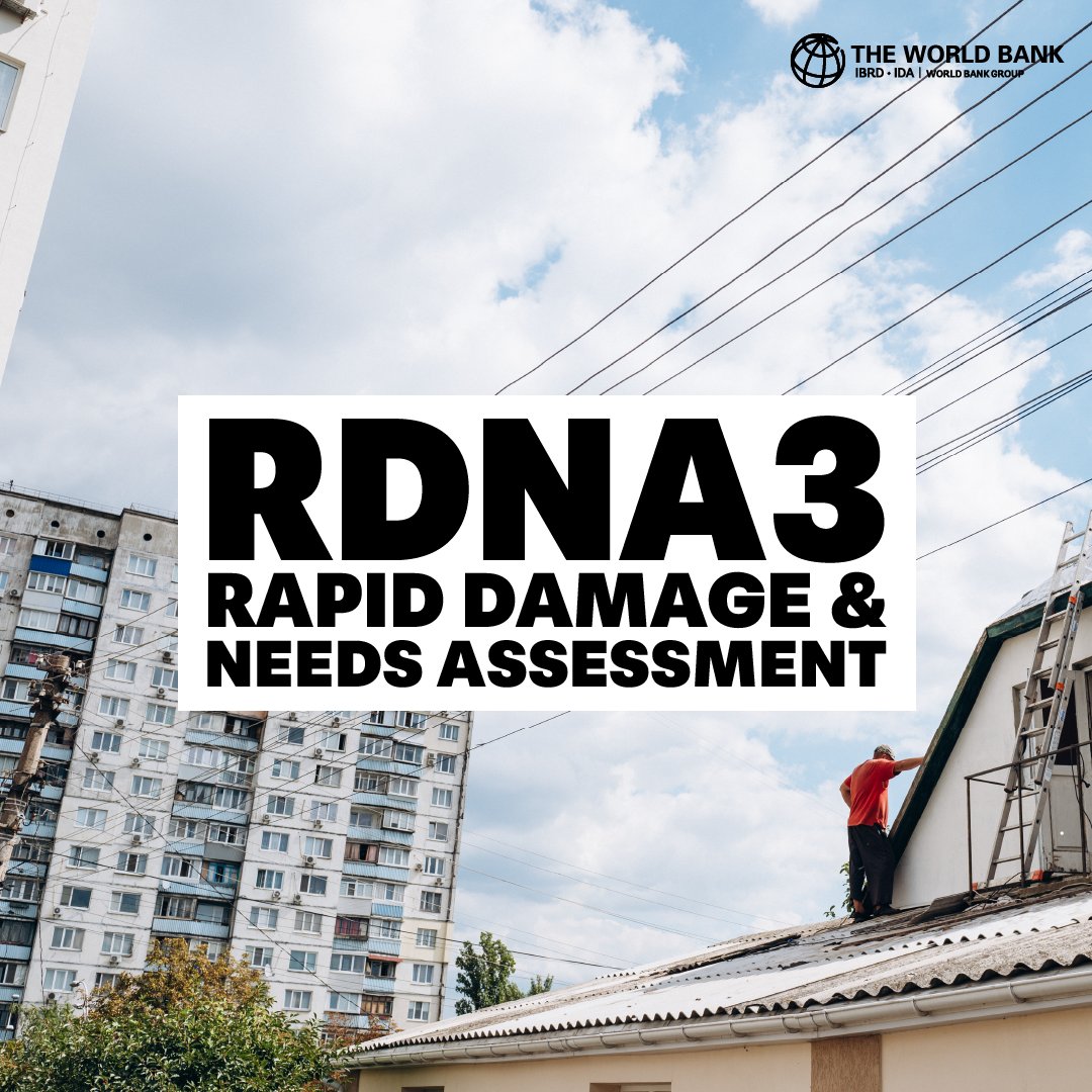 Entering the third year of Russia's invasion of Ukraine, the war's impact remains immense. 10% of the country’s housing stock has been damaged or destroyed. Learn more about Ukraine's reconstruction and recovery needs in the new #RDNA3 assessment: wrld.bg/kX8R50QC0y2