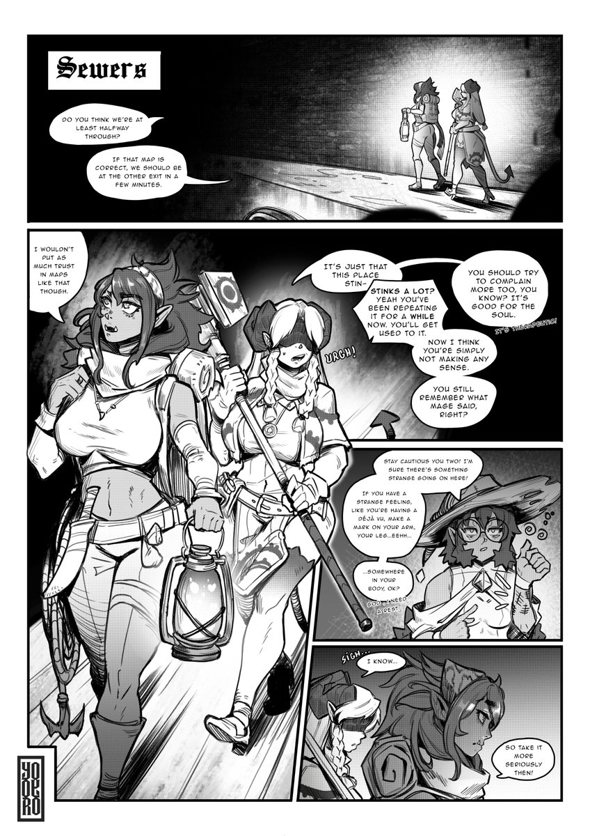 Yoyoro10's tweet photo. The Song of the Hydra (TSOTH)- 01
I'm starting a new original DnD comic that will be longer than my normal comics, 15+ pages, and I'm taking the opportunity to announce that I created a Patreon and a Fanbox, so if you like my work and want to help me continue making comics + https://t.co/1iVnN8r11m