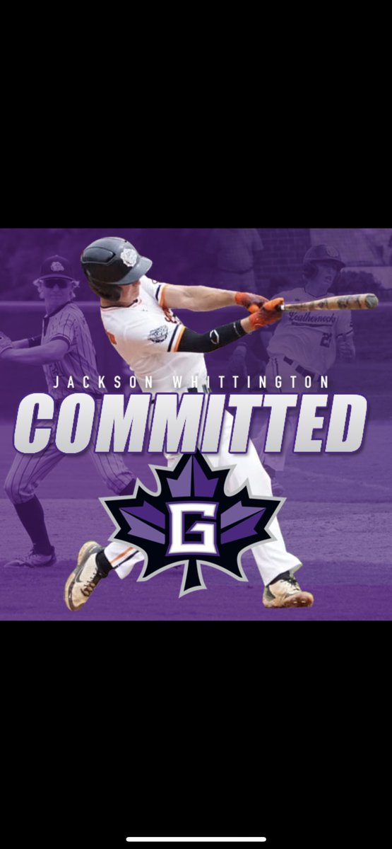 I am excited and blessed to announce my commitment to further my academic and athletic career at <a href="/GCMapleLeafs_BB/">Maple Leafs Baseball</a>. I would like to thank my coaches parents, family, and friends for the support along the way. 🟣⚪️