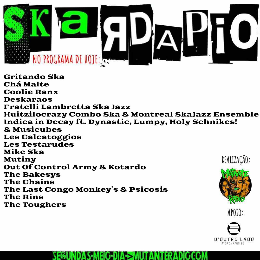 Skardapio edição 111 disponível no perfil da <a href="/mutante_radio/">Mutante Radio</a> no Mixcloud, confiram no link

#Skardapio #Ska 

mixcloud.com/mutanteradio/s…