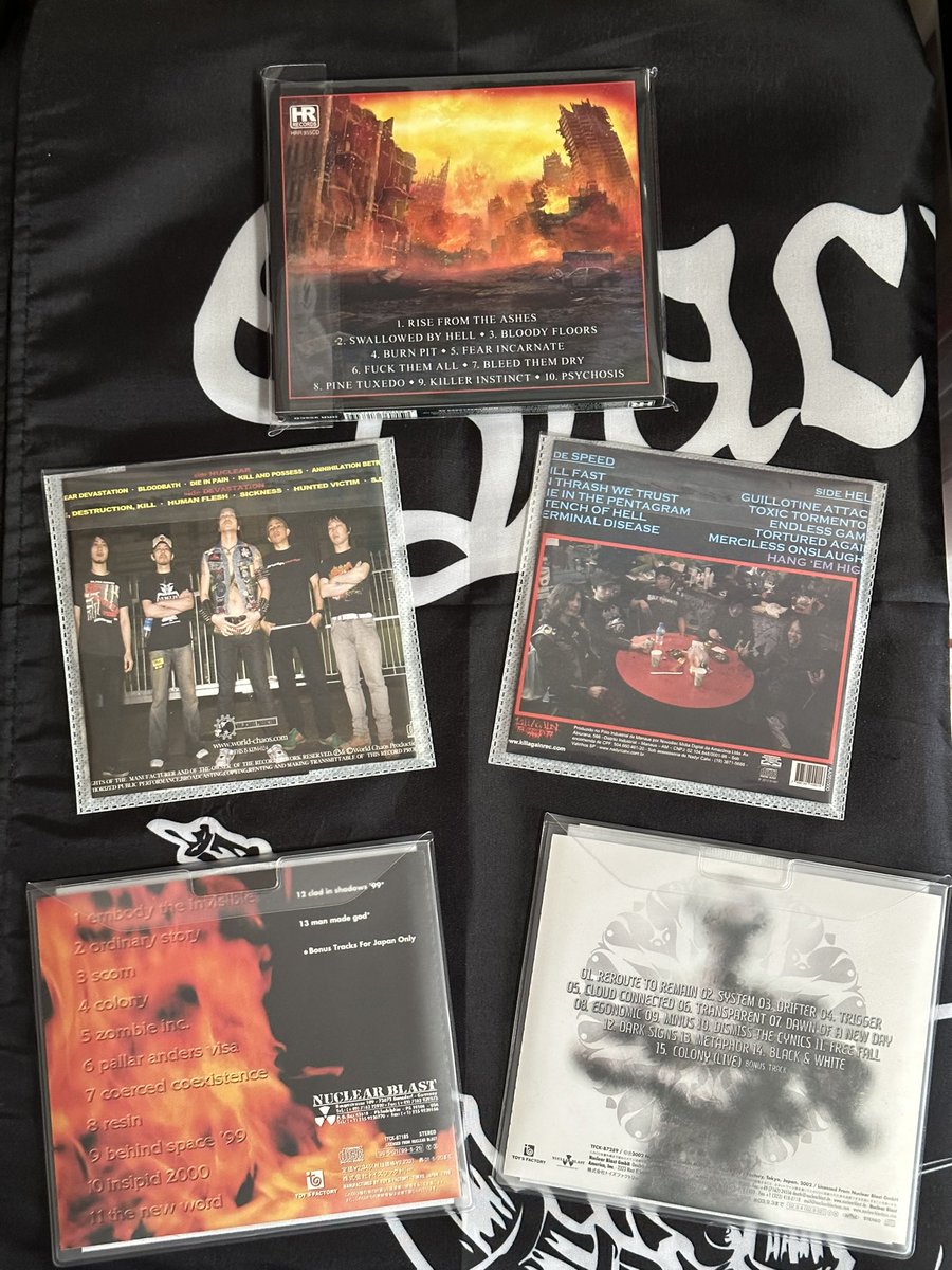 shishineko44225's tweet photo. #昨日まで聴いていたメタル盤💿

#MORBIDSAINT🇺🇸
#SWALLOWEDBYHELL
#CULTTHRASHMETAL

#FASTKILL🇯🇵
#NUCLEARTHRASHINGATTACK
#BESTIALTHRASHINGBULLDOZER
#THRASHMETAL

#INFLAMES🇸🇪
c•o•l•o•n•y
#REROUTETOREMAIN
#MELODICDEATHMETAL https://t.co/sarOZ0jKC5