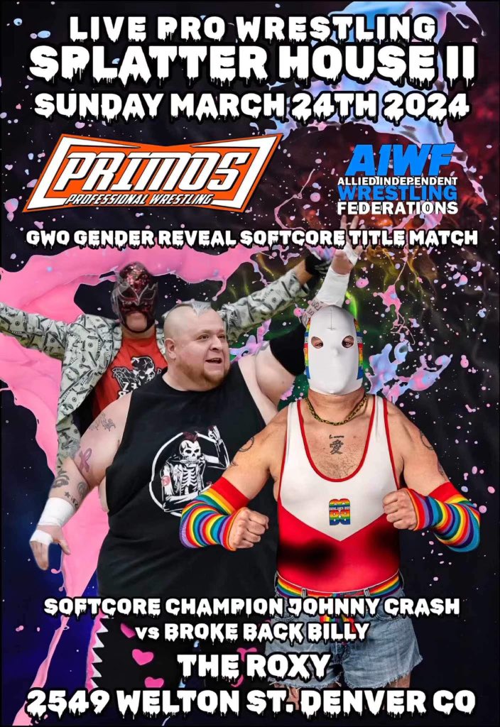 We never thought we’d be the types to have a special gender reveal but our friends @PrimosWrestling are doing a fun thing next month! Not only will this match reveal, it may well determine, the gender of our baby. So you should come say hi if you are free Sunday, March 24th!