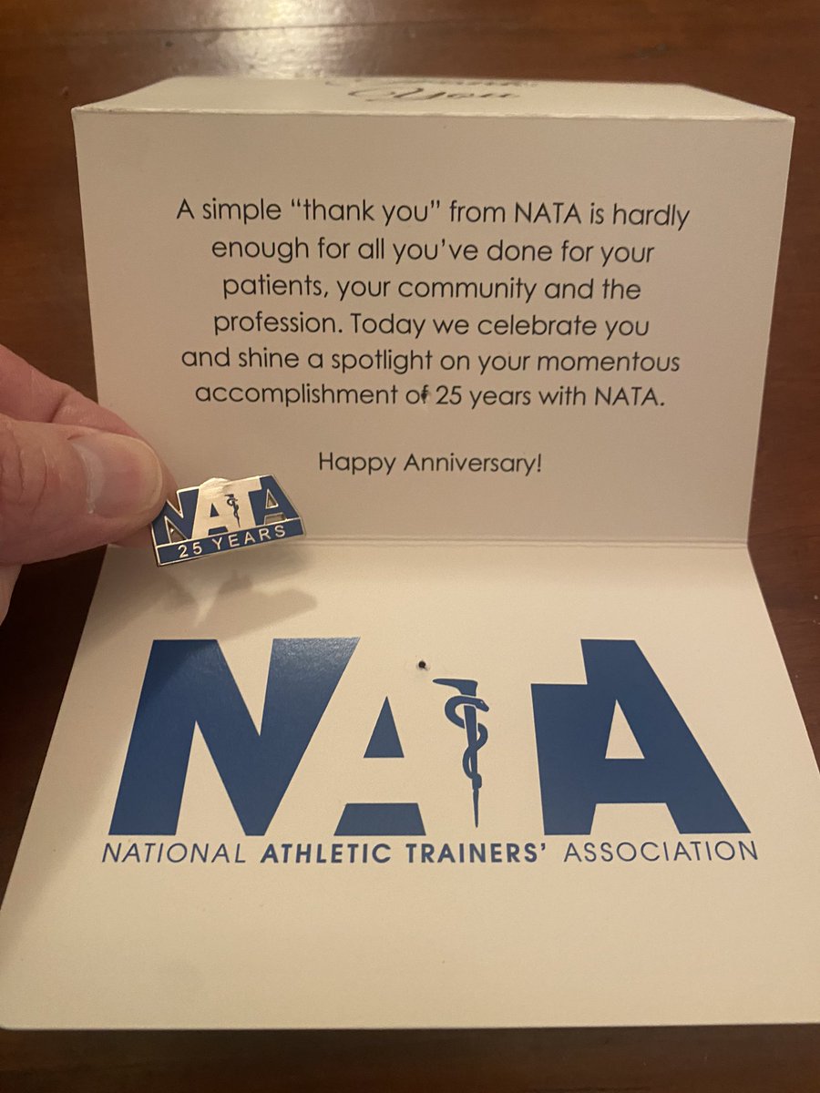 How in the hell did this happen? 25 years??? That went entirely to fast but I’m happy for the amazing people and memories! #ATtwitter #Athletictrainer