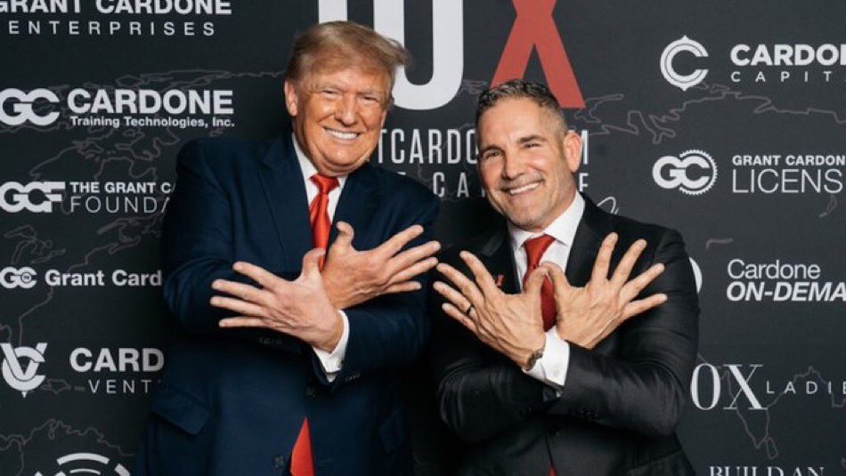 🚨BREAKING: Grant Cardone says his company CardoneCapital won’t be doing business in New York following the $355 million fraud case ruling against Donald Trump.