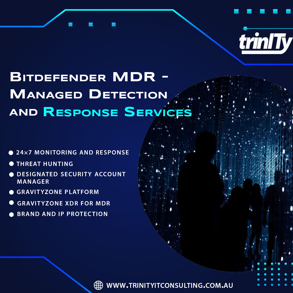 Automate your business operations and administrations with Trinity IT Consulting! Save time and use that time on innovations and strategies that truly benefit your business.
trinityitconsulting.com.au
#Bitdefender  #networksolutions #MDR #EDR #bestantivirus #nextgenav #ngep