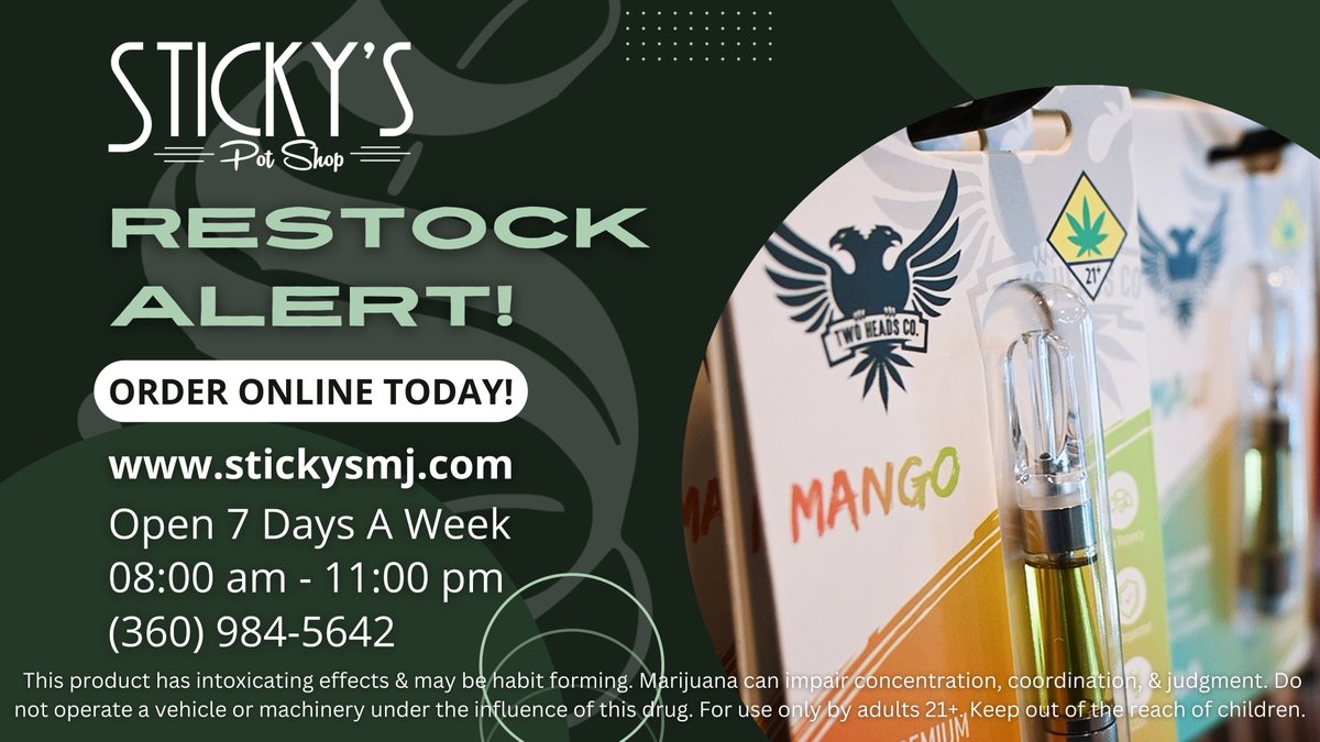 stickyson99's tweet image. 🌿 Double the delight! @TwoHeadsco is back in stock at Sticky's Pot Shop. Elevate your experience with these premium strains. 🚀💨
Order Today stickysmj.com

 #TwoHeads #BackInStock #ElevateWithStickys #Restock #NewProductDrop #Stickyspotshop #Freshdrop