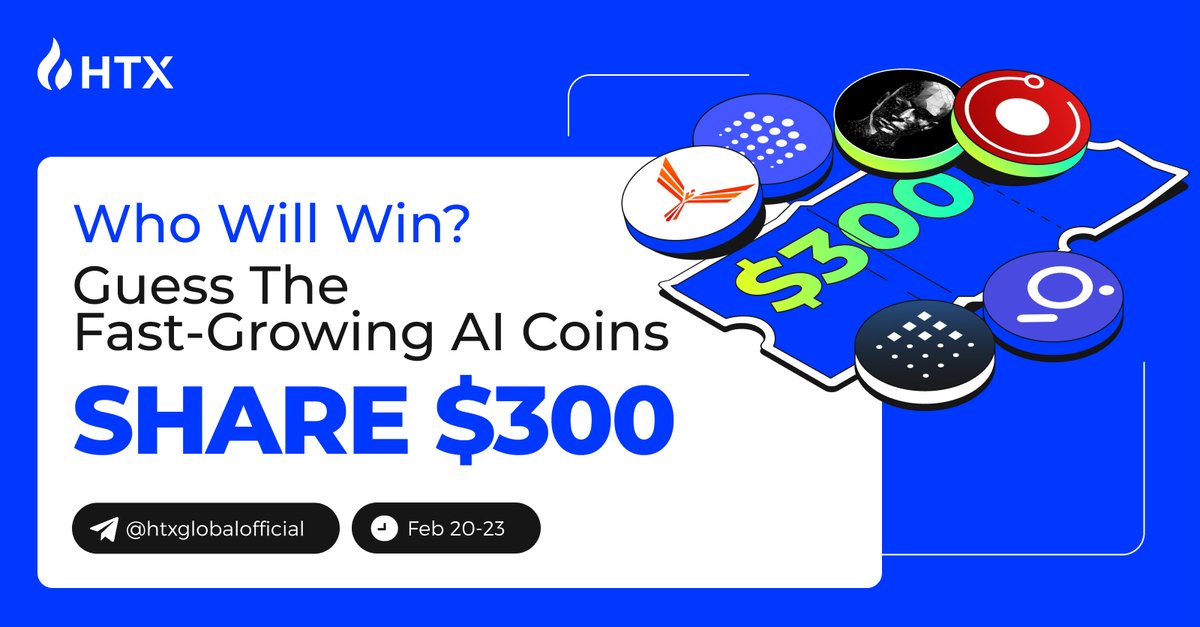 HTXCommunity's tweet photo. 🚀Eyes on #AI coins for major gains!

✅ Follow @HTXCommunity @HTX_Global 
🔁 RT+ tag 3
😍 Invite 3 friends to join: https://t.co/mWD3TIWE4E
📈 Share your thoughts on the coin you believe will be the top #AIcoin gainer on #HTX

More details: https://t.co/5o2BSjlWJI https://t.co/PW7ZbZrWLq