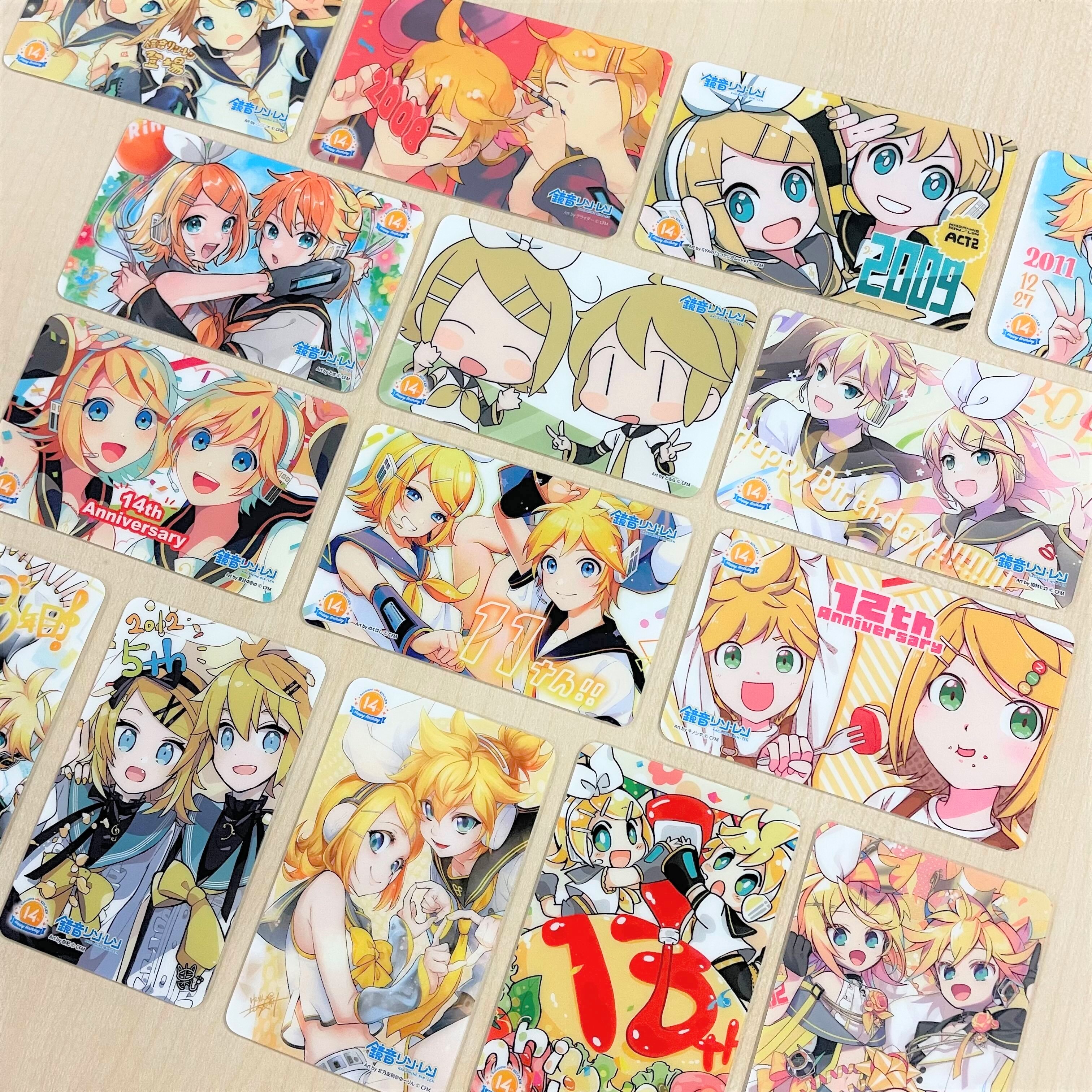 鏡音リン 鏡音レン SONOCA カード △○□× みわしいば クリプトン｜「鏡音リン・レン Happy 14th Birthday」記念グッズ