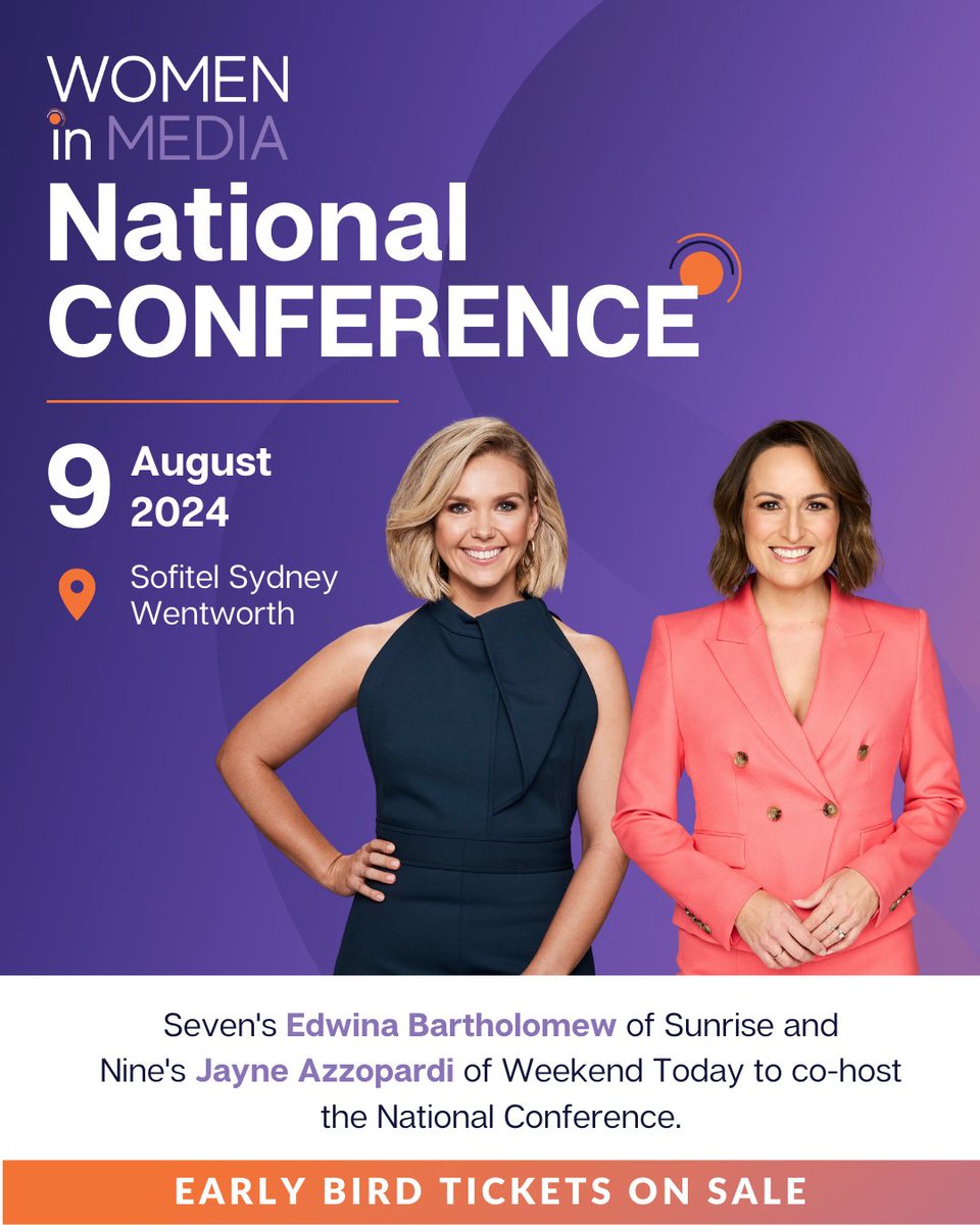 The Women in Media National Conference is announced! It has established itself as the must-attend event with its high-calibre speakers + fresh ideas.

Love the 2024 powerhouse MCs 🩷

Get your Early Bird tickets before they go: womeninmedia.com.au/women-in-media…

#WiMConference2024 @WIM_Aus