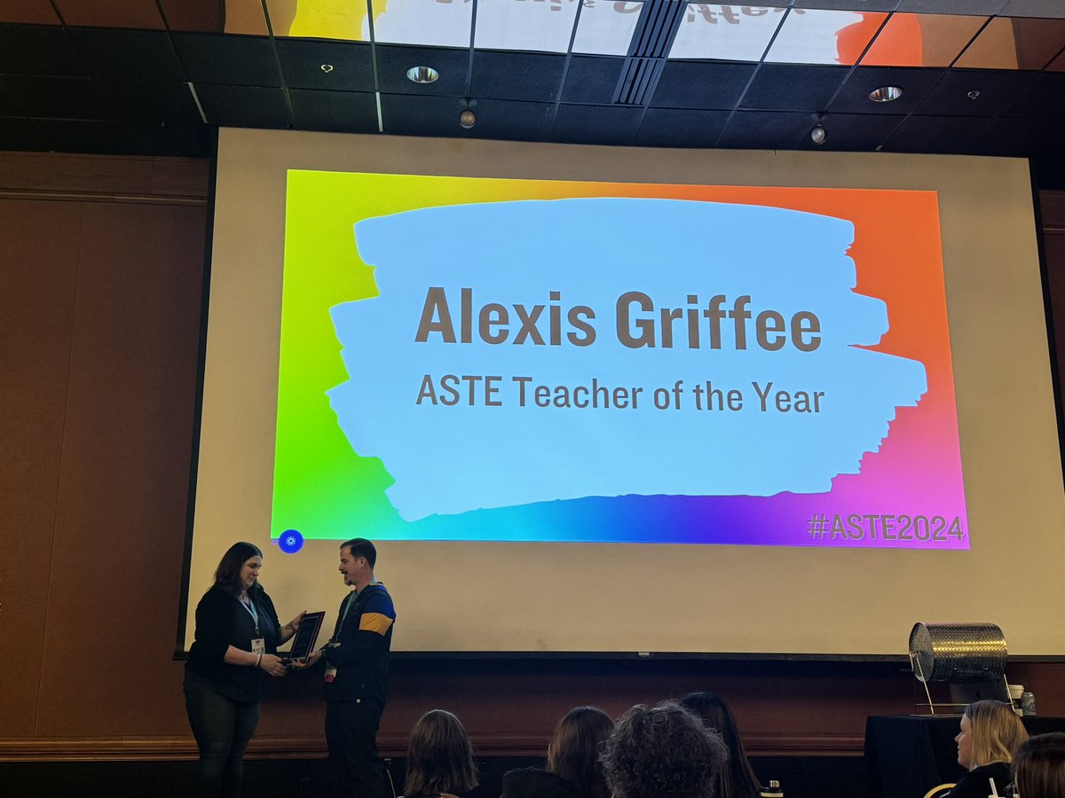 MGundersonAK's tweet photo. My UAA EDL program classmate & friend won a prestigious and well deserved award tonight: Alaska Society for Technology in Education Teacher of the Year!!!
This is so well-deserved; Congratulations @alexisgriffeEDU !!
@ASTEConnect @uaanchorage @ASDTandL #aklearns https://t.co/9SypOm4xCj
