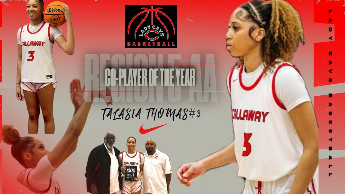 “Congratulations to our very own Lacey Thomas for being selected as Co-Player of the year for Region 5AA”