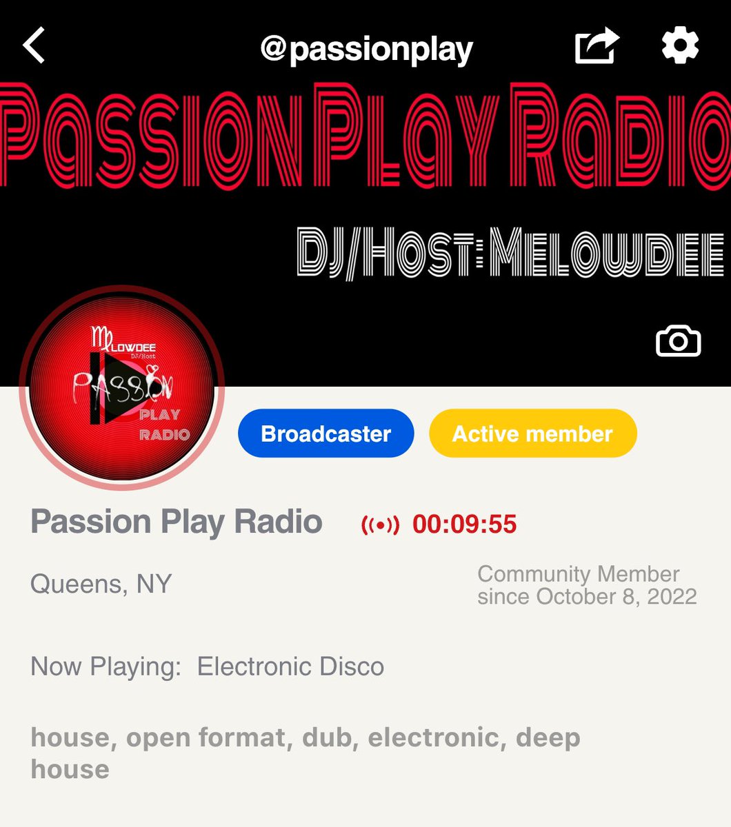 I’m live 🎶🎶

#ElectronicDisco 

BlastRadio.com/passionplay