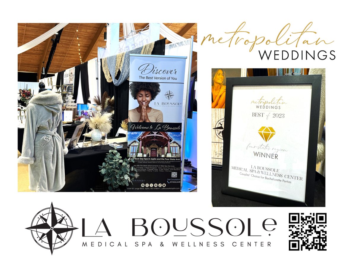 LaBoussoleSpa's tweet photo. #LaBoussole #MedicalSpa & #WellnessCenter Named #BestBacheloretteParty Venue in #FourStateArea
https://t.co/BI1xPViZ5I
#LaBoussole #DaySpa #Joplin #JOMO #JoplinMO #SouthwestMissouri #NorthwestArkansas #SpringfieldMO #417Local #Missouri #Health #Wellness #BestVersionOfYou https://t.co/5XT1xAzuJh