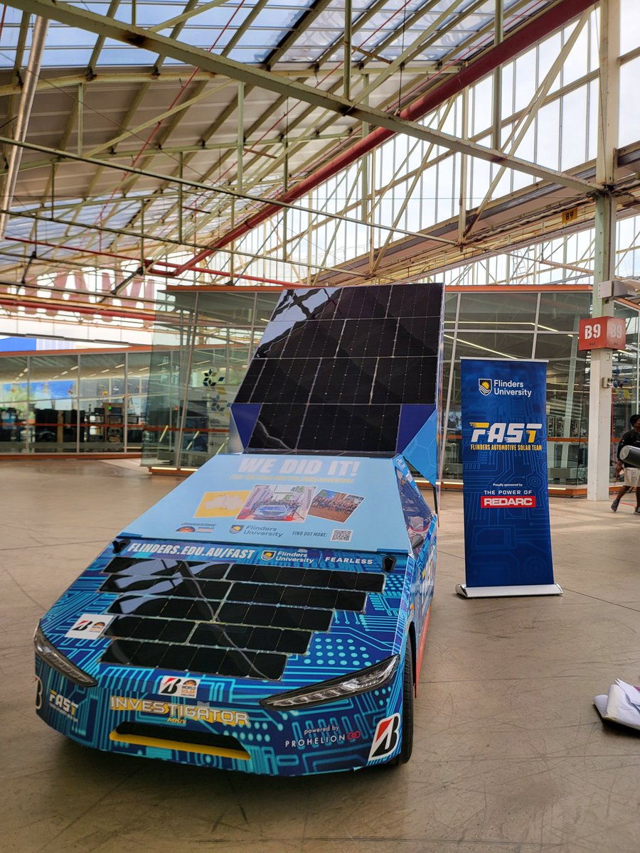 FlindersSolar's tweet image. Day 2 of O-week @Flinders! We've got the Investigator MKIV on display at our Tonsley Campus, so come experience what it's like to be a driver in the #BWSC

If you wish to find out more, but can't make it to Tonsley, our stall at Bedford Park will still be open all day!