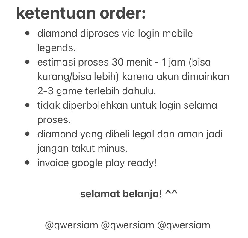 qwersiam's tweet photo. ok ini pricelist diamond ml via login ^^ https://t.co/G5loM3jpOU