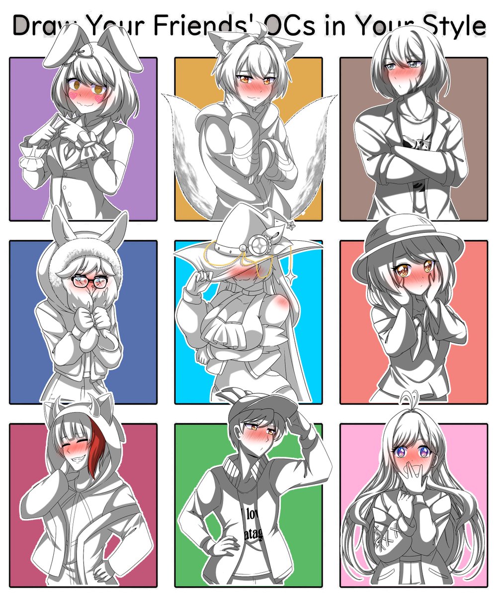 Usako_TsukimiVT's tweet photo. Well, the wait is over, here's the result :3 thanks to everyone who lent me their outfits
@64xbits @_Wonderland239 @teafully @syllphieboy @Son_Haw @LuceoTwitch @Oryu_theoreo @LunarBunnieVT @HikariLuzW
#vtuberES #vtuberEN #LunARTBunnie #MinnieTEArt #HawArt #Luceoart https://t.co/mOd5dFCdcT