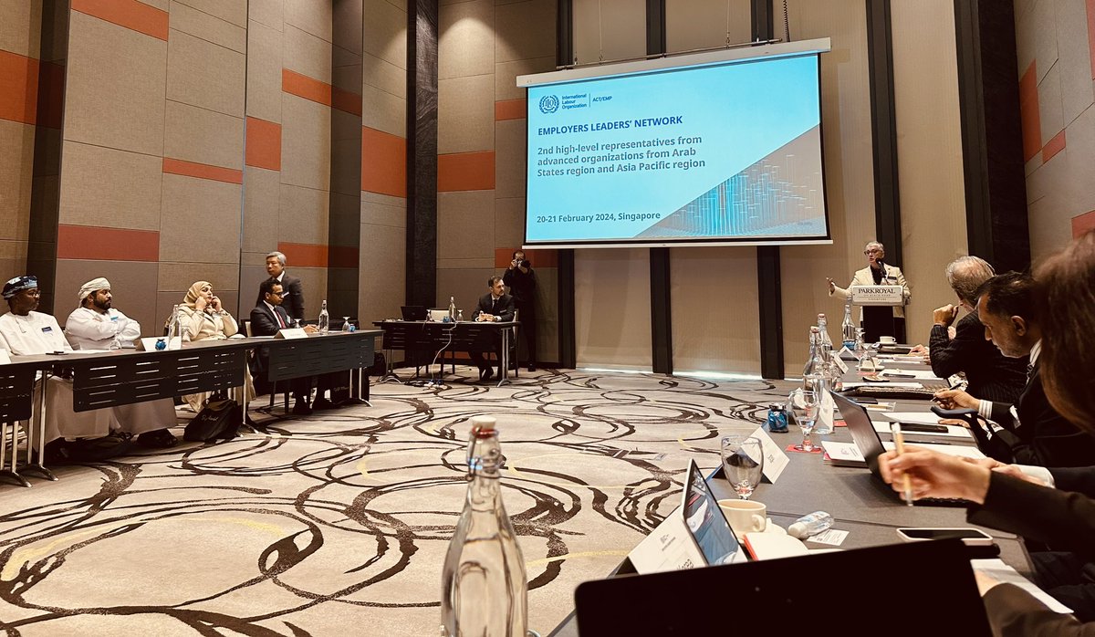 “Trust in institutions is being challenged, which makes the role &amp; remit of representative employer organisations more imp than ever. They must show leadership, they show the road ahead for the business community”. <a href="/francedeborah/">Deborah France</a> <a href="/ilo/">International Labour Organization</a> ACT/EMP at today’s Singapore gathering.
