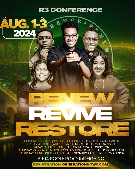 We are so EXCITED for the R3 Conference and you do not want to miss it😊🔥🤯🙌🏾✝️🥳!! 

#GenerationNow #1Timothy412 #Christian #ChristianTeens #ChristianYouth #God #Jesus #HolySpirit #Youth #Worship #R3Conference #R3 #Renew #Revive #Restore