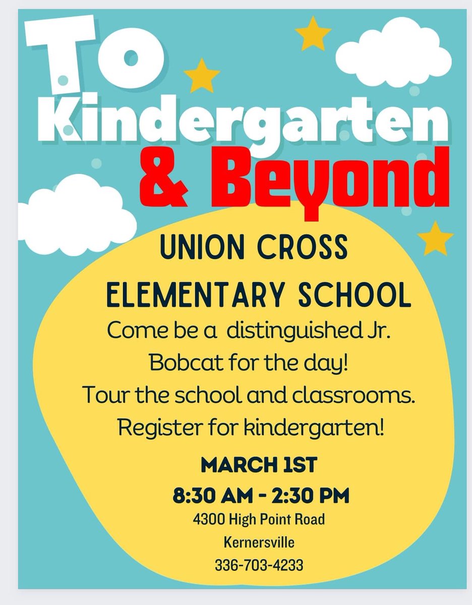 Join Us @TheUnionCrossES on March 1st! Come see what this ESEA National Distinguished School is all about! @wsfcs