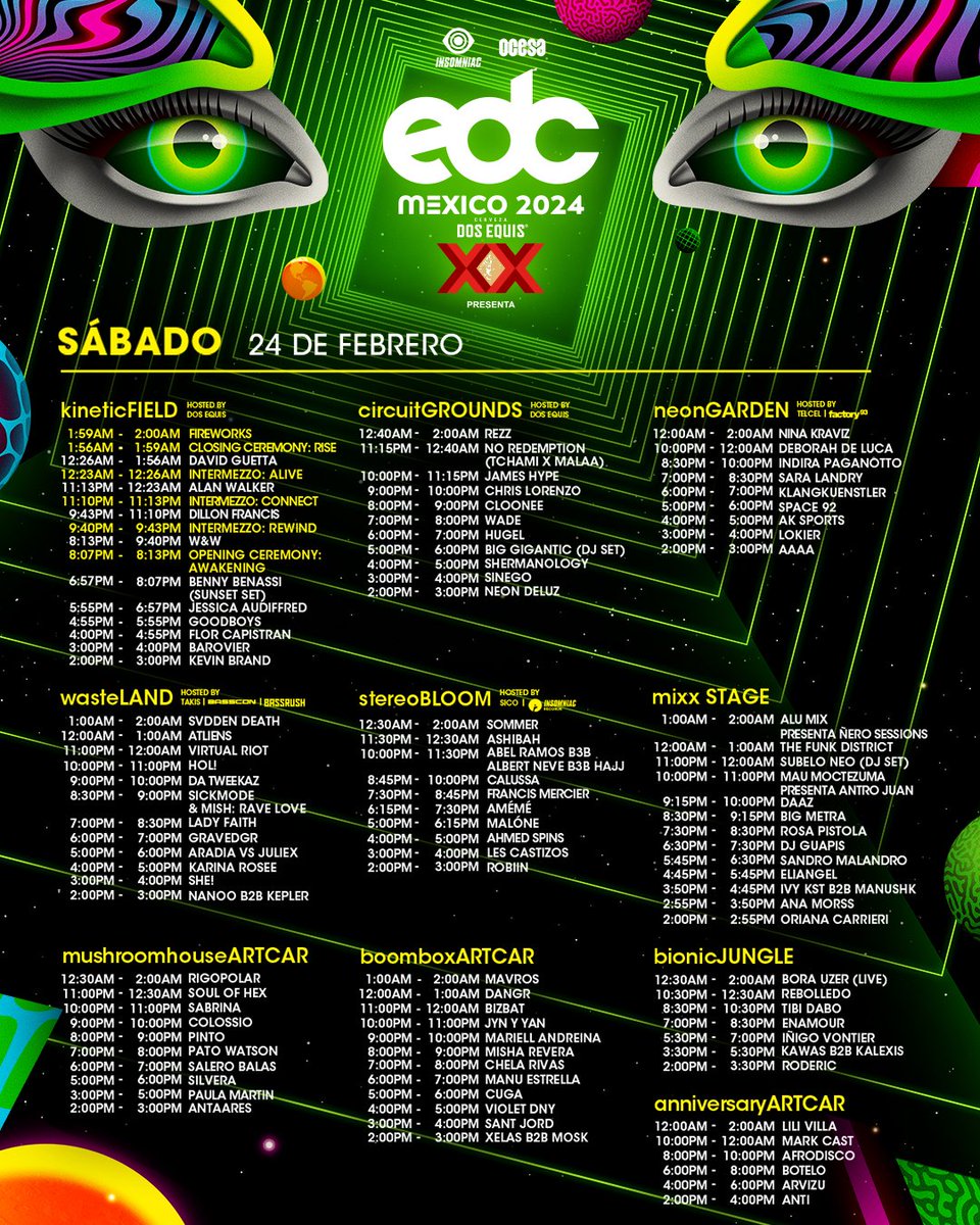 EDC Mexico schedul