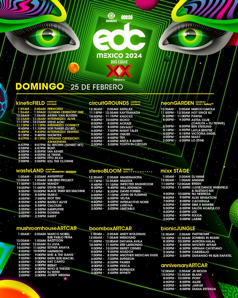 EDC Mexico schedul