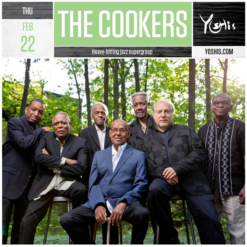 🎷🎵 Join us for an incredible night with The Cookers this week, Thu, Feb 22! <a href="/TheCookersMusic/">The Cookers</a>
You won't want to miss this heavy-hitting jazz supergroup. 
Spread the word! tinyurl.com/278uadzr