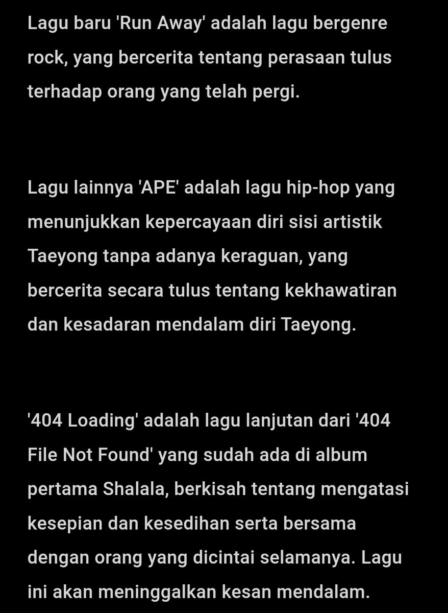 tyongtoday's tweet photo. [240220] #TYONGARTICLE

"Comeback Taeyong di album TAP berkisah tentang cerita dan perasaan tulusnya."

🔗https://t.co/WvEHw1Vmwj

Like, rekomendasi, dan share artikelnya 🫶

#TYONGTODAY
#TAEYONG #태용 #テヨン https://t.co/fPixQUjSUB