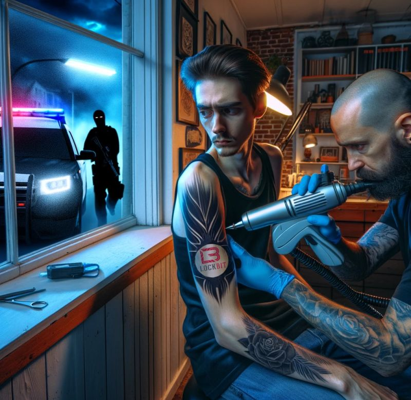 John_Fokker's tweet photo. I think lots of LockBit folk are now looking for a Tattoo removal place.... @vxunderground @BleepinComputer @TrellixARC @NCA_UK @EC3Europol @PolitieTHTC @FBI https://t.co/aHGzlnJEEw