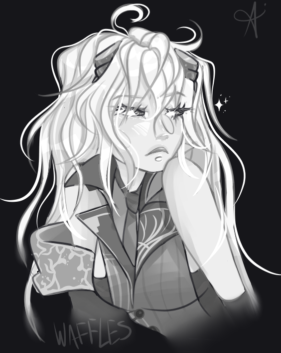 WafWafHouse's tweet photo. I did a fanart for my bud once and this is how it turned out :D #NightsofAzure #Arnice #digitalartwork https://t.co/plQQsrDd95