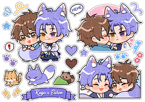 #CWT66 [U76] 2024.02.24-25
My new sticker KuyaEi and QuinEi.🥺💕
I will take YakuEi stickers to the event too.
clear UV sticker 40 NT.-

ลายนี้ เจอกันอีกที #CQ7 นะคะ ^^ 

#新世界狂歡FA #玖伊 
#八伊  #崑伊 #新世界狂歡 
#Nucarnival 