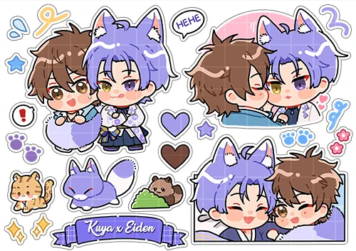 #CWT66 [U76] 2024.02.24-25
My new sticker KuyaEi and QuinEi.🥺💕
I will take YakuEi stickers to the event too.
clear UV sticker 40 NT.-

ลายนี้ เจอกันอีกที #CQ7 นะคะ ^^ 

#新世界狂歡FA #玖伊 
#八伊  #崑伊 #新世界狂歡 
#Nucarnival 