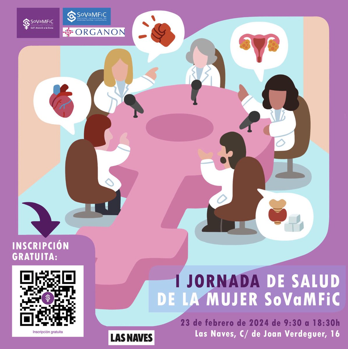 SoVaMFiC_Amujer's tweet photo. ¿Sabes cómo el sexo y el género influyen en el riesgo cardiovascular? ¿Conocer los modificadores de RCV específicos de sexo? ¿Cómo podemos valorar el RCV en las mujeres? Responde a todas estas preguntas en la I Jornada de Salud de la Mujer @SoVaMFiC https://t.co/5thTr4Sk3p