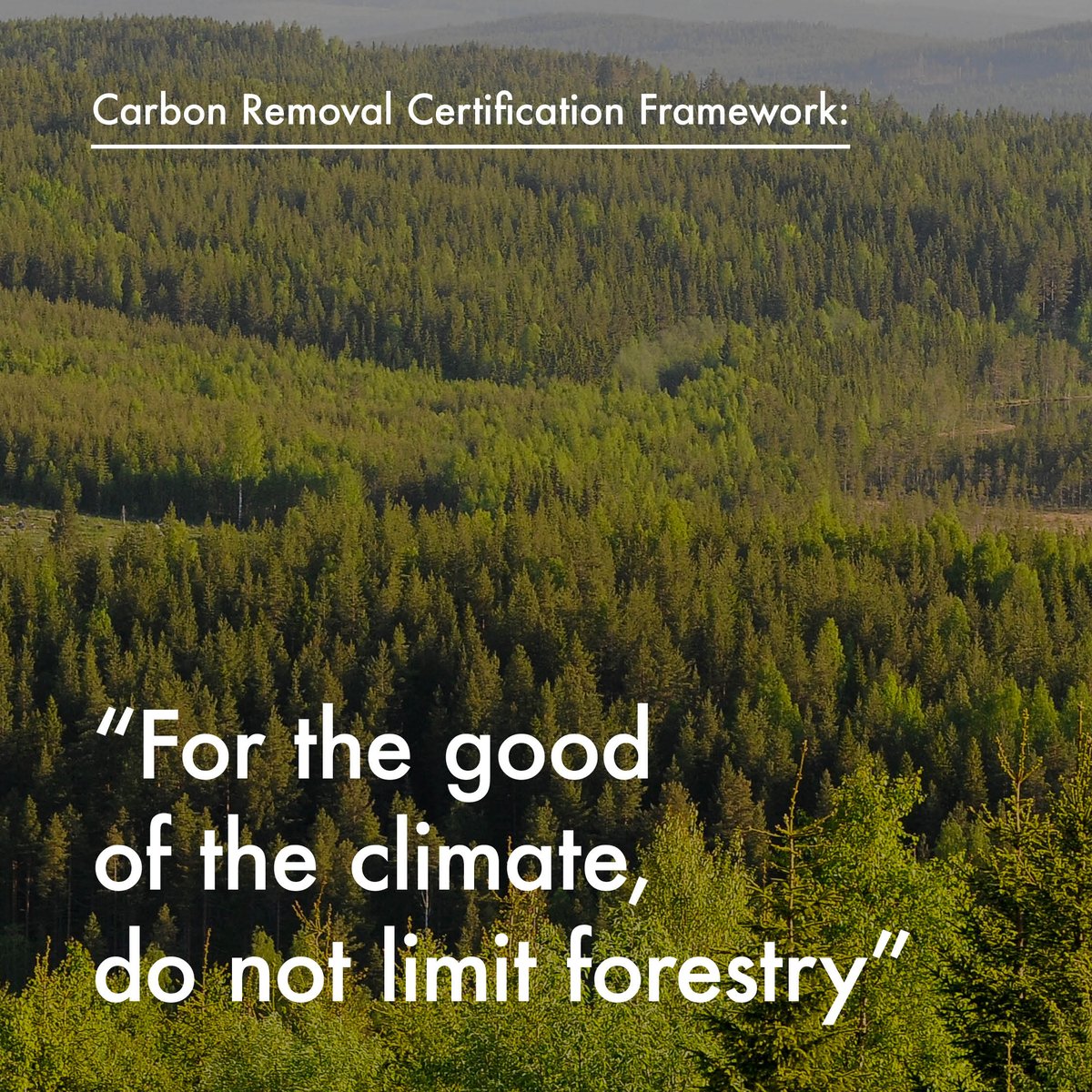 ”The extent of uptake made possible with such certifications will be modest in comparison to the vast climate benefits created through the substitution of fossil-intensive products and the growth of actively managed forests” #CarbonRemoval forestindustries.se/news/news/2024…