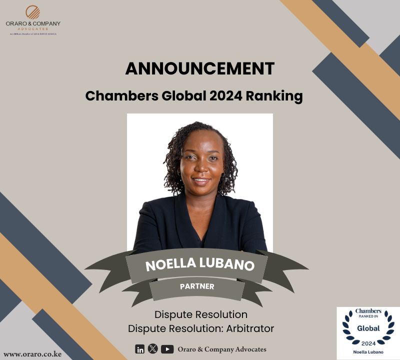 We are honoured to announce that #ourveryown Partner Noella Lubano has been recognised by @ChambersGuides in its 2024 Global Rankings for her expertise in the Dispute Resolution & Dispute Resolution: Arbitrator practice areas.

#ChambersGlobal2024 #LegalExcellence