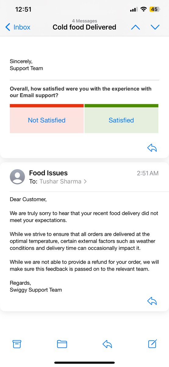_Tusharsharma_'s tweet photo. @Swiggy @fssaiindia @jagograhakjago @SwiggyCares @zomato @JaagoGrahak @harshamjty @PiyushGoyal @consumer_newsX Without providing any resolution they marked my complaint as resolved. 
This is complete harassment. 
Rather than taking actions against the problem and the employees, the Customer has to go through such problems. 
@Swiggy @SwiggyCares @PiyushGoyal @harshamjty @jagograhakjago https://t.co/GDMu2w5cr8