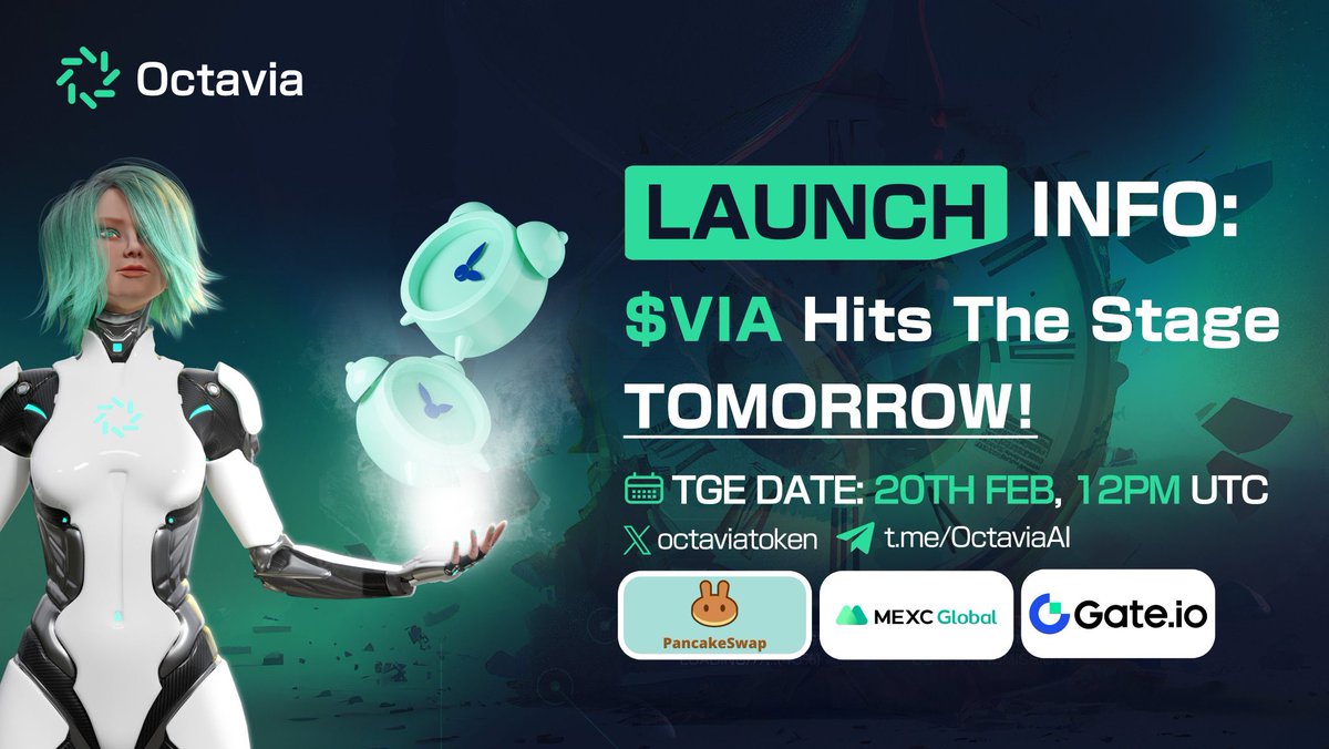 CyrptoHermes's tweet photo. 🚀 $VIA bugün listeleniyor 🔥🔥🔥

🗓 Başlangıç Tarihi: 20 Şubat

🏦 CEX'ler: MEXC &amp; Gate, 15:00

🔄 DEX'ler: PancakeSwap, 15:15

💲 Fiyat: $0.1

📄 Kontrat: 0x21ac3bb914f90a2bb1a16088e673a9fdda641434

📪 https://t.co/mQkQn43dSU 🔒

#OctaviaAI #VIALaunch #KriptoYatırım https://t.co/G8hzMJdmLD