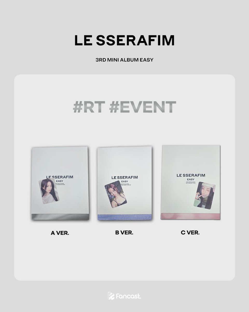 coogoong's tweet photo. #RT #EVENT

#르세라핌 컴백 기념✨
추첨을 통해 사진 속 포토카드가 
포함된 앨범을 보내드려요❤️

To celebrate the #LESSERAFIM comeback, 
we'll be sending the album to three people!😊

✅참여 방법: rt+follow
✅~2/25(kst)

*한국 주소 필수 
*1종 랜덤 발송 https://t.co/gbk7nLyxTg