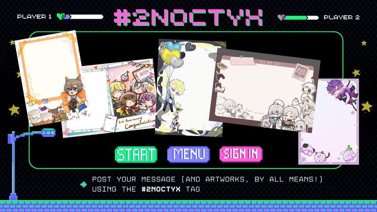 ❤️💜Happy 2nd anniversary to Noctyx💛🧡 To give back and show our support and love to them all, we have provided templates for everyone to use in order to cheer on and express gratitude to the boys Use #2Noctyx to post your messages (and artwork) ➡️drive.google.com/drive/folders/…